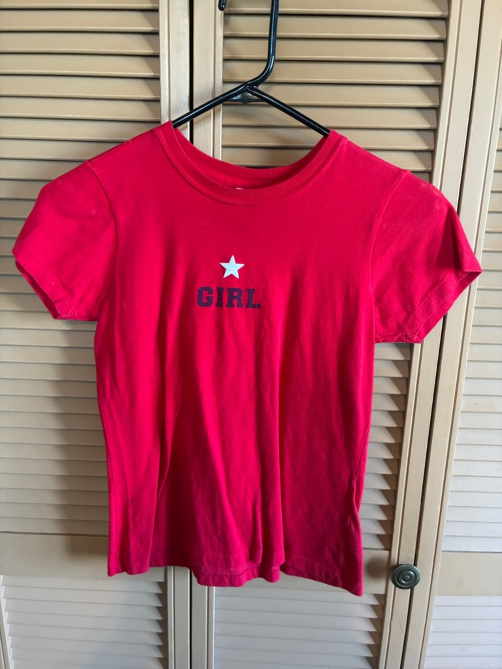 Tommy Hilfiger Red Girls 'GIRL' Graphic Tee